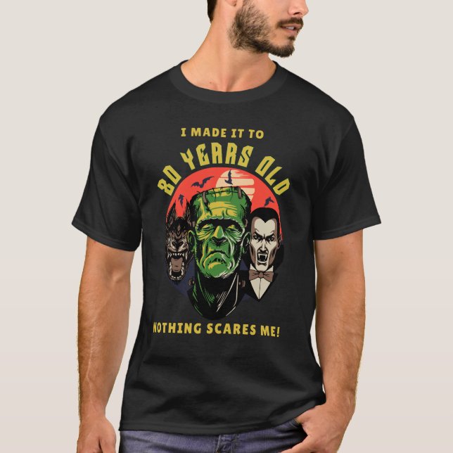 Jag gjorde det till 80 år... citat Funny Sarcastic T Shirt (Framsida)