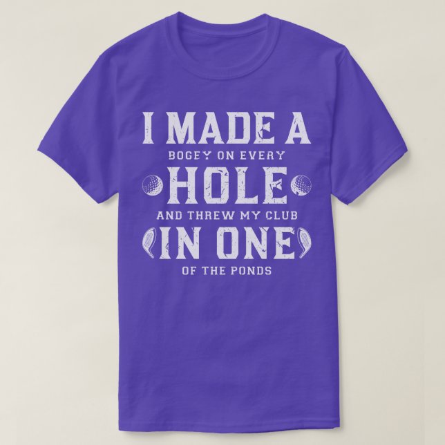 Jag gjorde en Hål i ett golf T Shirt (Design framsida)