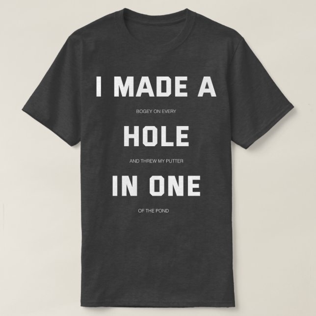 Jag gjorde en Hål på ett T Shirt (Design framsida)