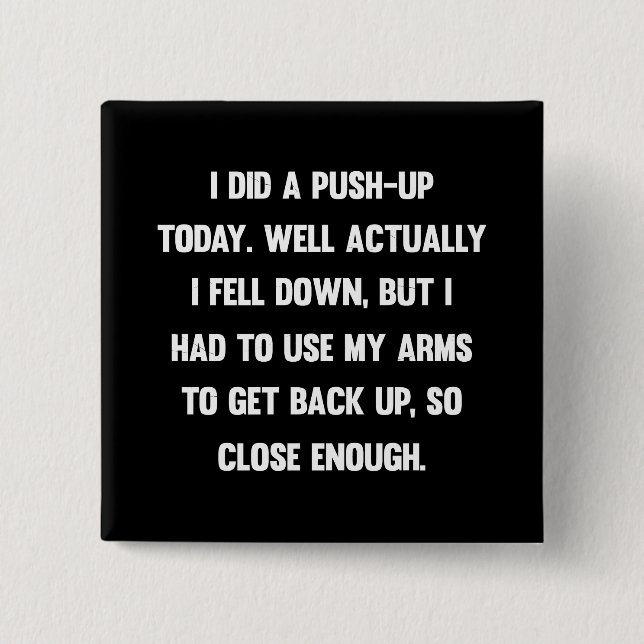 Jag gjorde en knuff i dag, men jag föll ner... knapp (Framsida)