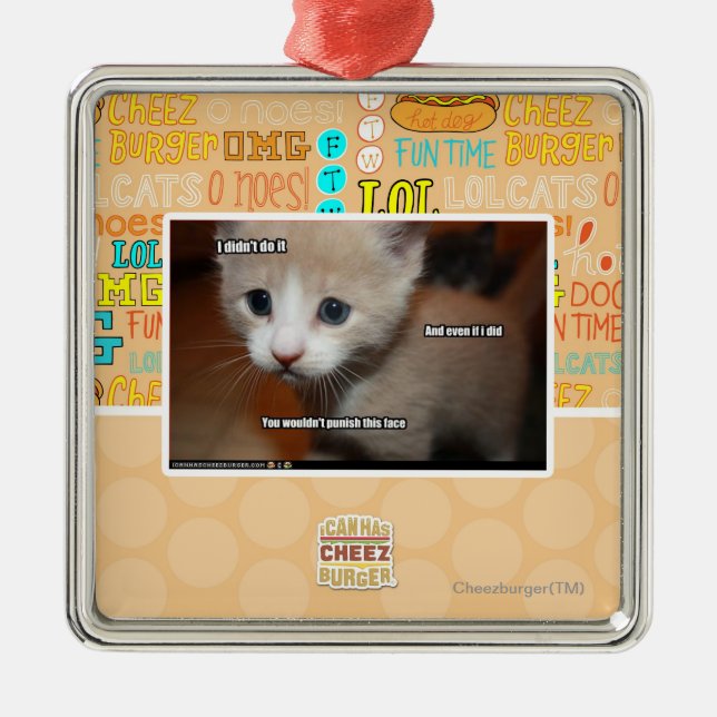 Jag gjorde inte honom julgransprydnad metall (Framsidan)