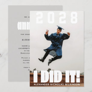 Jag gjorde IT Modern Dold Typography Photo Student Meddelande