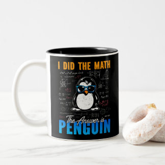 Jag gjorde matematiken. Svaret är Penguin Funny Ma Två-Tonad Mugg