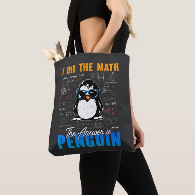 Jag gjorde matematiken. Svaret är Penguin Funny Ma Tygkasse (Närbild)