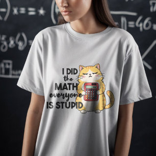 Jag gjorde maten alla är dum katt t shirt