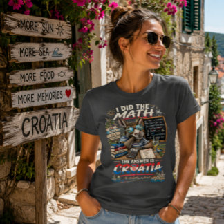 Jag Gjorde Matten Svaret Är Kroatien T Shirt