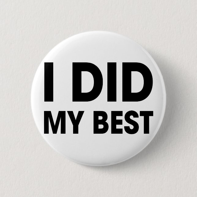 Jag gjorde mitt bäst knapp (Framsida)