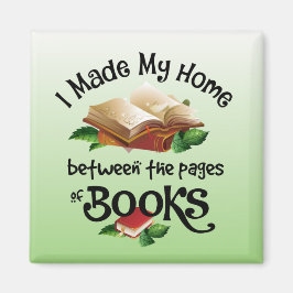 Jag gjorde mitt hem mellan Bokar sidor Magnet