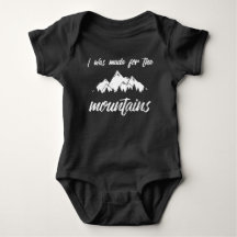 Jag gjordes för den bergbabyOnsie svarten