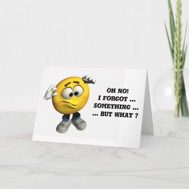 Jag glömde... något. kort (Framsida)
