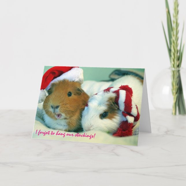 Jag glömde till hängningen våra strumpor! helgkort (Framsida)