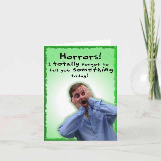 Jag glömde totalt att berätta dig något! kort (Framsida)