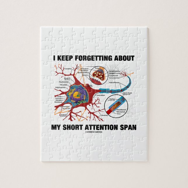 Jag glömmer Behållan om min uppmärksamhet i Kort Pussel (Vertikal)