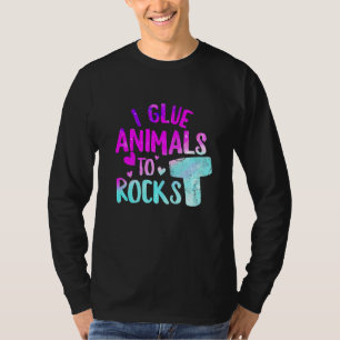 Jag Glue Animals to Sten Akvarist Fish Reef Keepin T Shirt