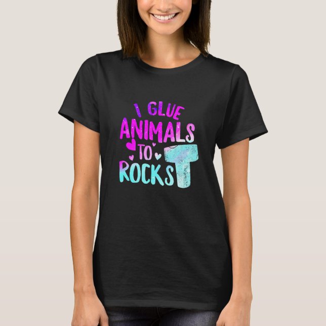 Jag Glue Animals to Sten Akvarist Fish Reef Keepin T Shirt (Framsida)