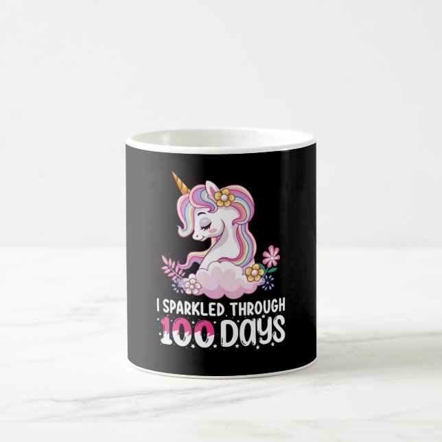 Jag gnistrade genom 100 dagars skola enhörning kaffemugg (Center)