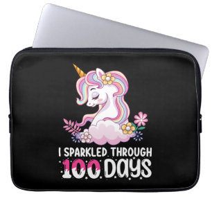 Jag gnistrade genom 100 dagars skola enhörning laptop fodral