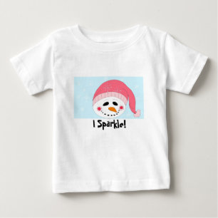 Jag gnistrar Snömannen med rosa mössa T Shirt