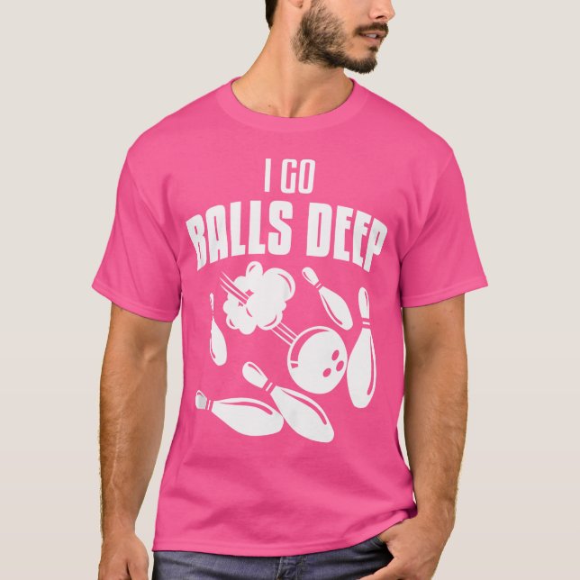 Jag Go Bollar Deep Bowling Bowl T Shirt (Framsida)