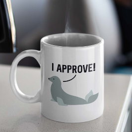Jag godkänner kaffemugg