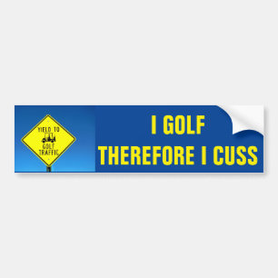 Jag Golf mig svär därför - Golfvagnen Bildekal