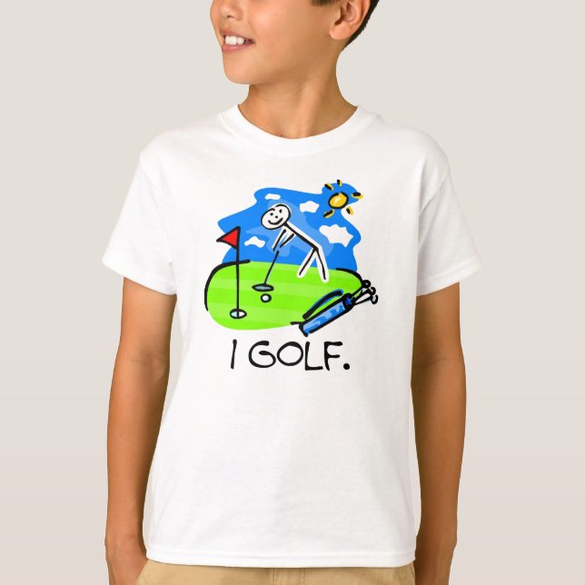 Jag Golf stick figurT-tröja T Shirt (Framsida)