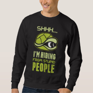 Jag Gömmer från Stupid People Lycklig Fars dag D Lång Ärmad Tröja