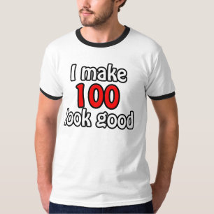 Jag gör 100 utseendet bra tee shirt