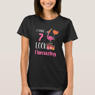 Jag gör 7 utseendemässiga 7 år gamla Flamingo 7:e  T Shirt