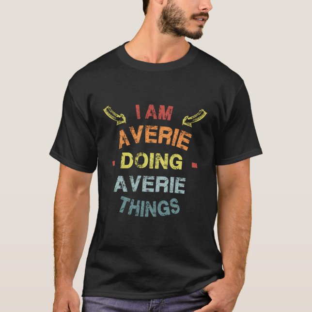 Jag gör Averie Averie Sak Coola Funny Christma T Shirt (Framsida)