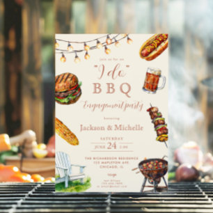 JAG GÖR BBQ-barbeque-förlovningsfest Inbjudningar