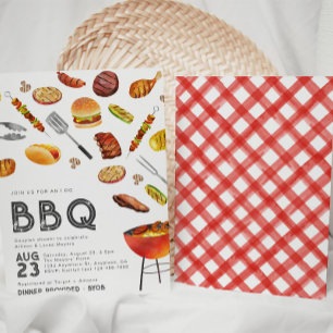 Jag gör BBQ   BBQ Bröllopsdusch Inbjudningar