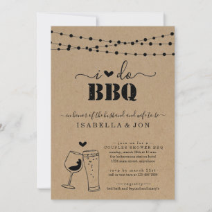 Jag gör BBQ Beer Vin Couple Förlovning Inbjudningar