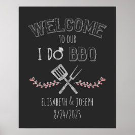 Jag Gör BBQ Bröllopsfest Förlovningsfest Välkommen Poster