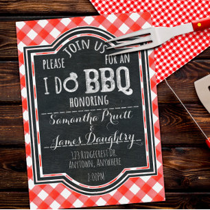 Jag gör BBQ Couples Förlovning & Möhippa Inbjudningar