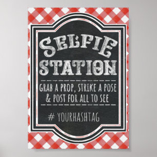 Jag gör BBQ Couples Förlovningsfest Selfie Poster