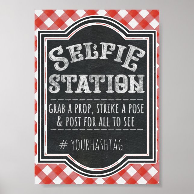 Jag gör BBQ Couples Förlovningsfest Selfie Poster (Framsidan)