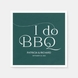 Jag gör BBQ Engagemangsfest Grön Pappersservett