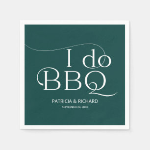 Jag gör BBQ Engagemangsfest Grön Pappersservett