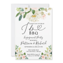 Jag gör BBQ-engagemangsfest-inbjudningar
