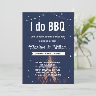 Jag gör BBQ Förlovning Bröllop Par Bröllopsdusch Inbjudningar