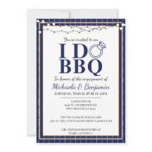 Jag gör BBQ Förlovningsfest Blue Par Shower