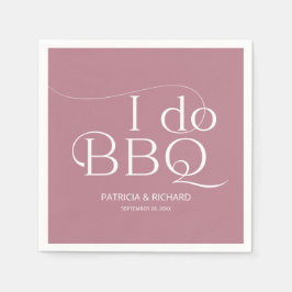 Jag gör BBQ Förlovningsfest Dusty Rosa Pappersservett