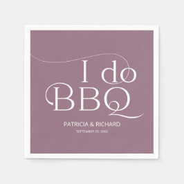 Jag gör BBQ Förlovningsfest Lila Pappersservett