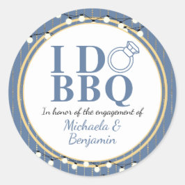 Jag gör BBQ Förlovningsfest Par Shower Runt Klistermärke