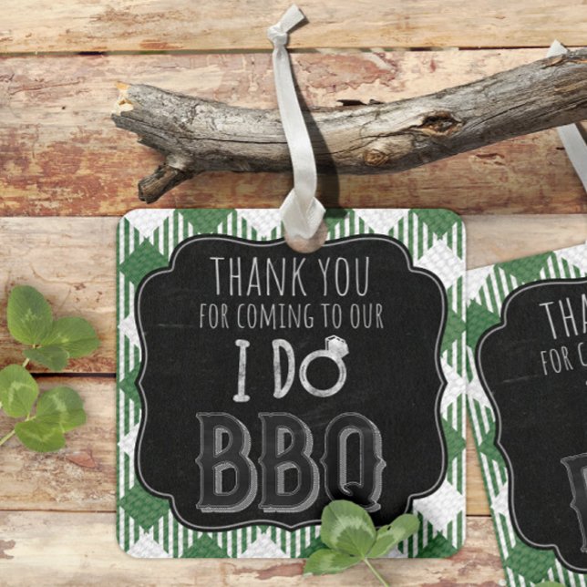 Jag gör BBQ grön bröllops- och baby shower Gåvor Etiketter (Skapare uppladdad)