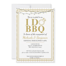 Jag gör BBQ Guld Par Shower Förlovningsfest