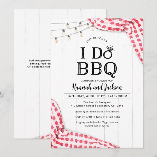 Jag gör BBQ-inbjudan Inbjudningar (Fram/baksida)