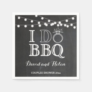 Jag gör BBQ Kritskriftsbröllop Förlovning Servett