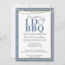 Jag gör BBQ Par Shower LGBT Gay-Förlovningsfest Inbjudningar